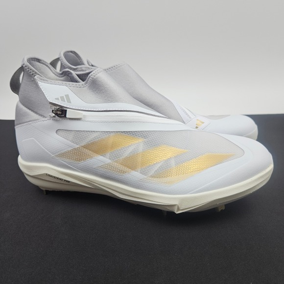 adidas Other - Adidas Adizero Impact+ BSB Baseball Cleats Men's 11 White Gold Lightweight